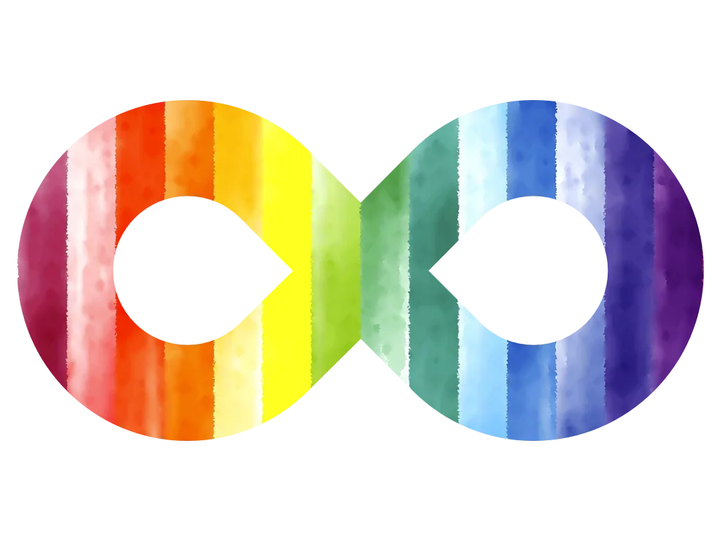 Rainbow infinity shape